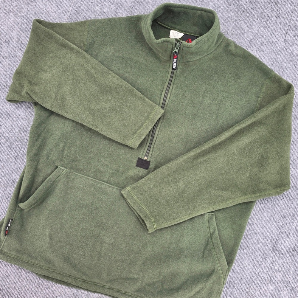 Peckham USMC Polartec Fleece Pullover Mens XL Olive Green Quarter Zip